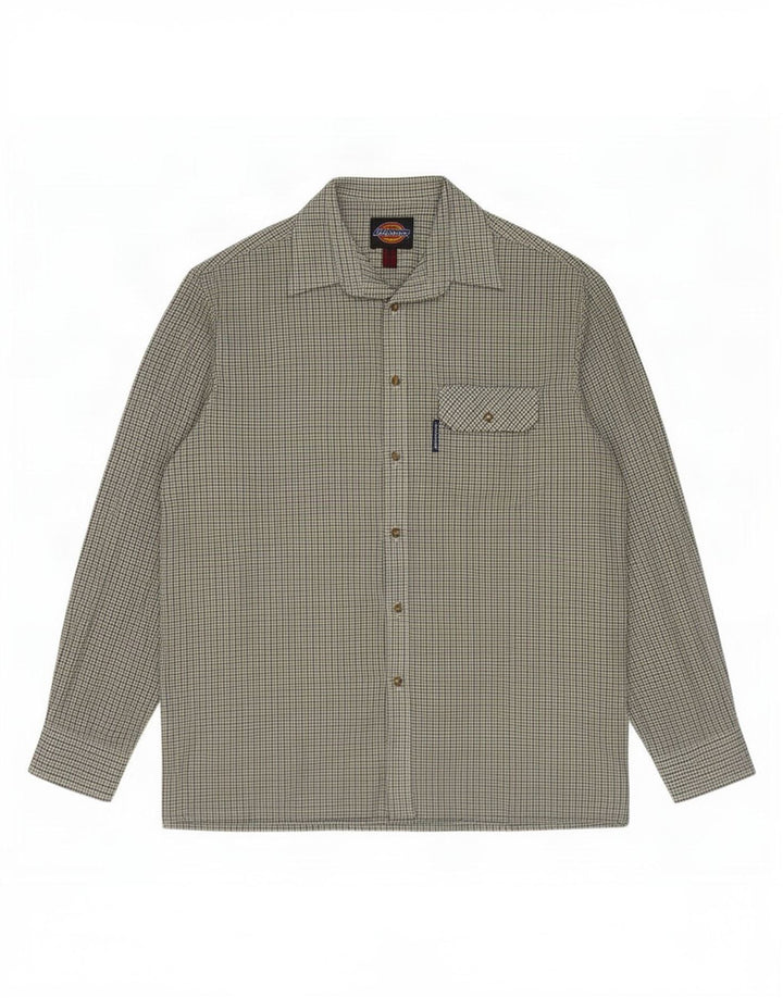 Cămașă Dickies pentru bărbați, poliester verde mediu cu picior de gală