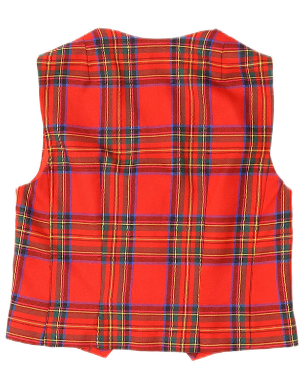 Vestă pentru femei VINTAGE UK 14 Medium Red Check