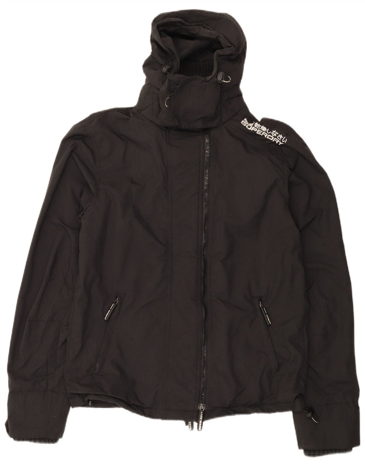 Jachetă de ploaie cu glugă pentru bărbați Superdry UK 40, mare, negru, nailon