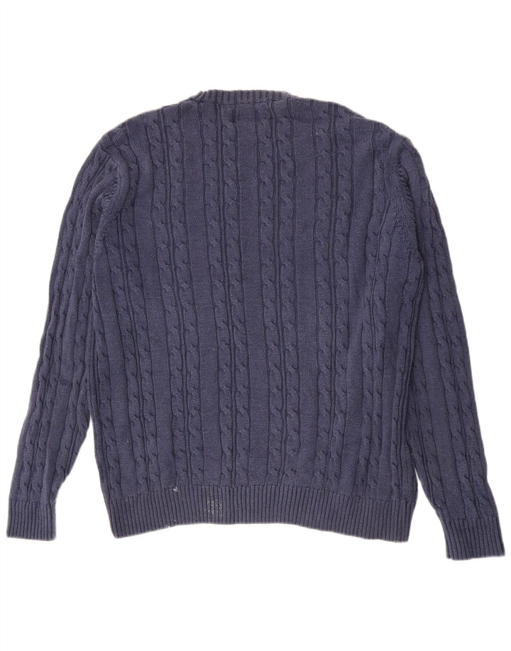 Pulover pentru bărbați Marks & Spencer, cu formă regulată, cu decolteu, XL, bleumarin