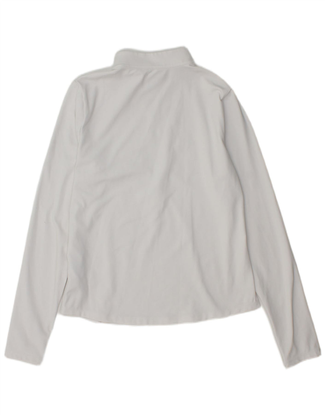 Top de trening Under Armour pentru femei, cu fermoar și gât, alb mediu, UK 12