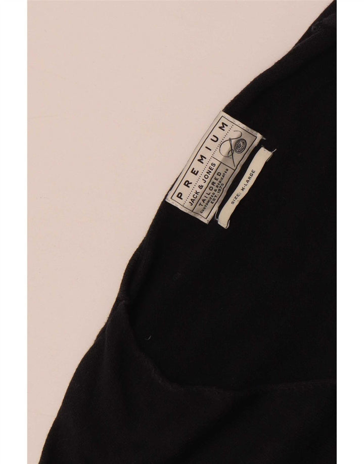 Jack & Jones Pulover cu decolteu în V pentru bărbați, XL, bleumarin