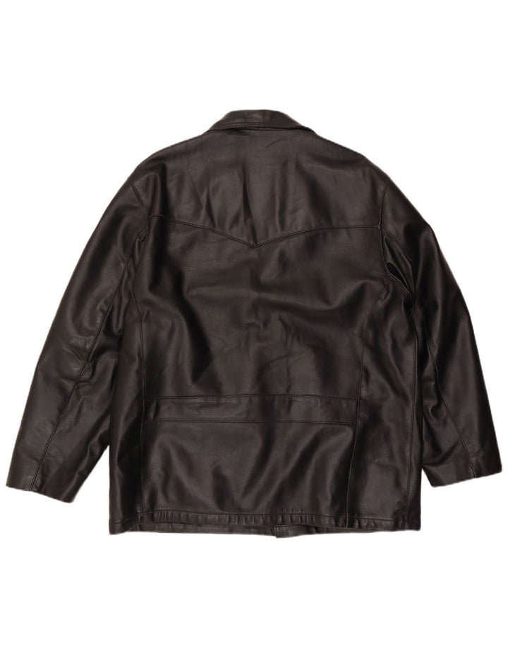 Palton din piele pentru bărbați Charro UK 42 XL din piele neagră