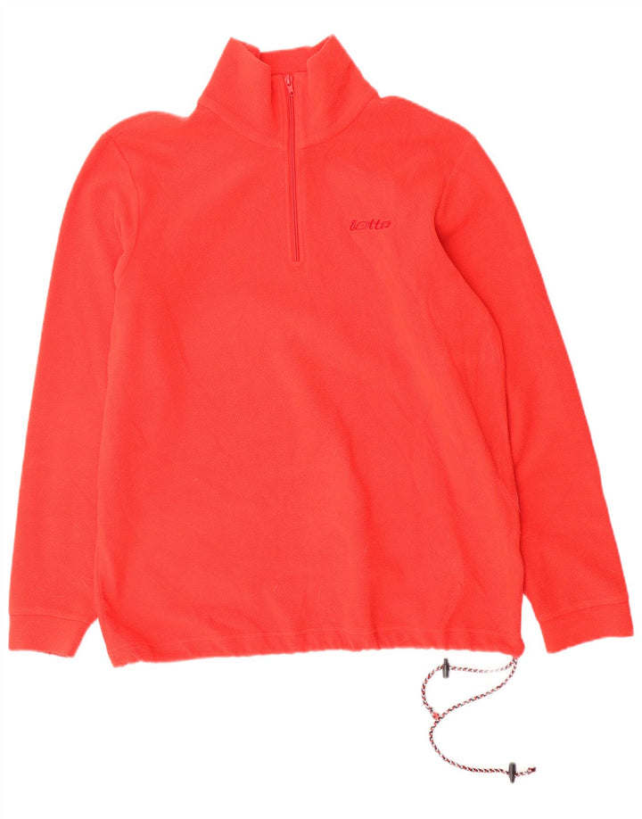 Pulover LOTTO pentru bărbați, cu fermoar și gât, roșu mediu