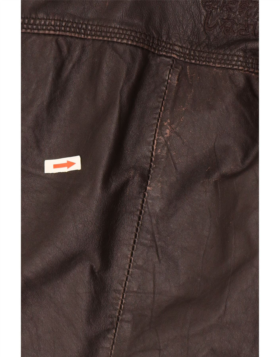 Jachetă militară din piele pentru bărbați Superdry UK 38 din piele maro medie