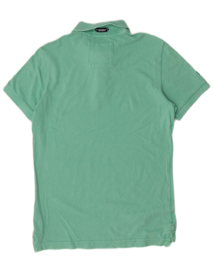 Tricou polo pentru bărbați Superdry, bumbac verde mediu clasic