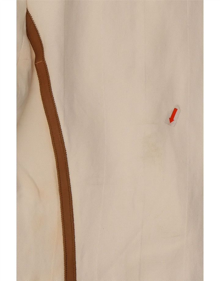 Jachetă Blazer pentru femei Zara cu 1 nasture UK 16, mare, albă, viscoză