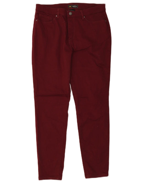 Blugi skinny cu talie medie pentru barbati Lee Sculpting Slim Fit W34 L30 bumbac burgundy