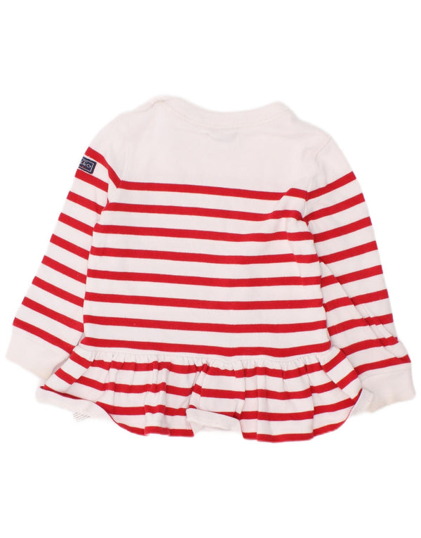 Rochie cu maneci lungi pentru fetite Ralph Lauren 12-18 luni cu dungi albe