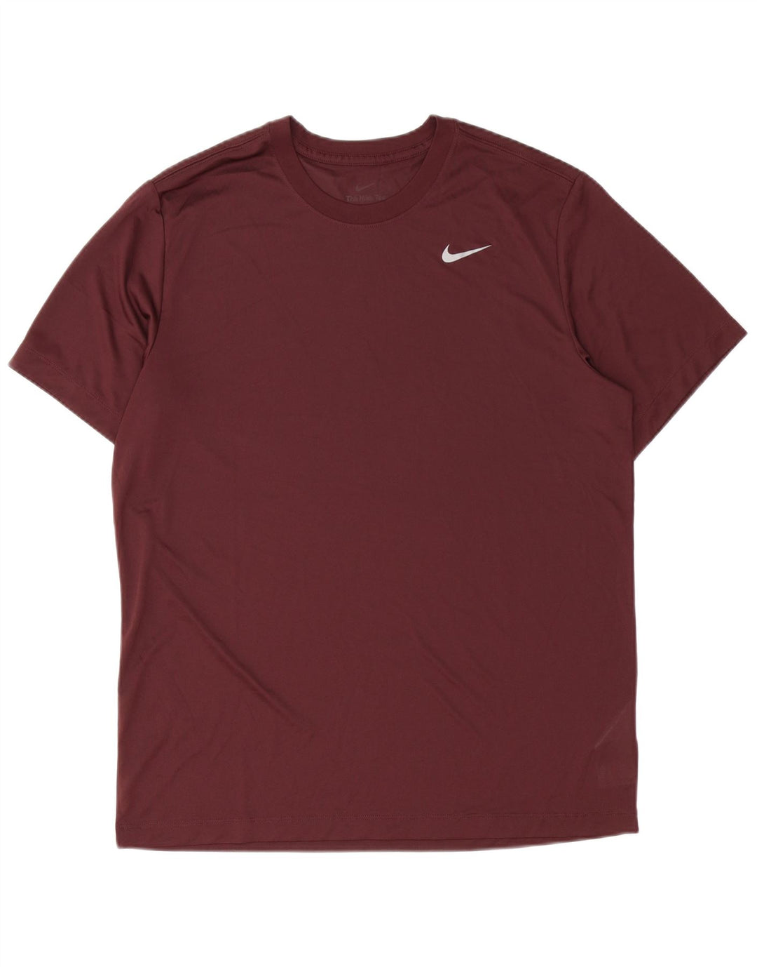 Tricou pentru bărbați Nike Dri Fit Top mare din poliester burgundă
