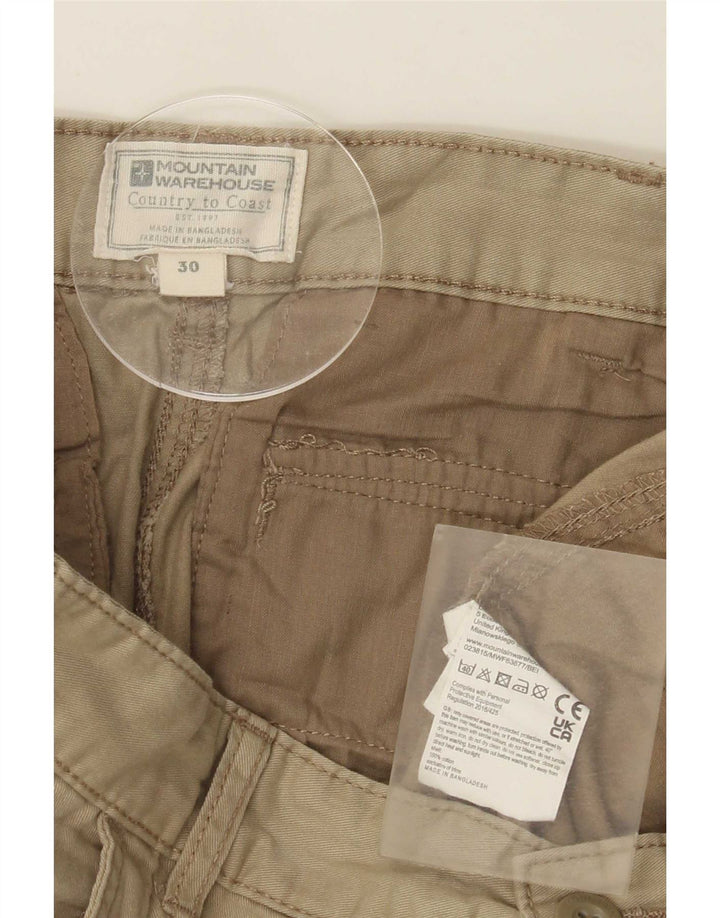 Pantaloni scurți cargo pentru bărbați Mountain Warehouse, bumbac kaki, mediu W30