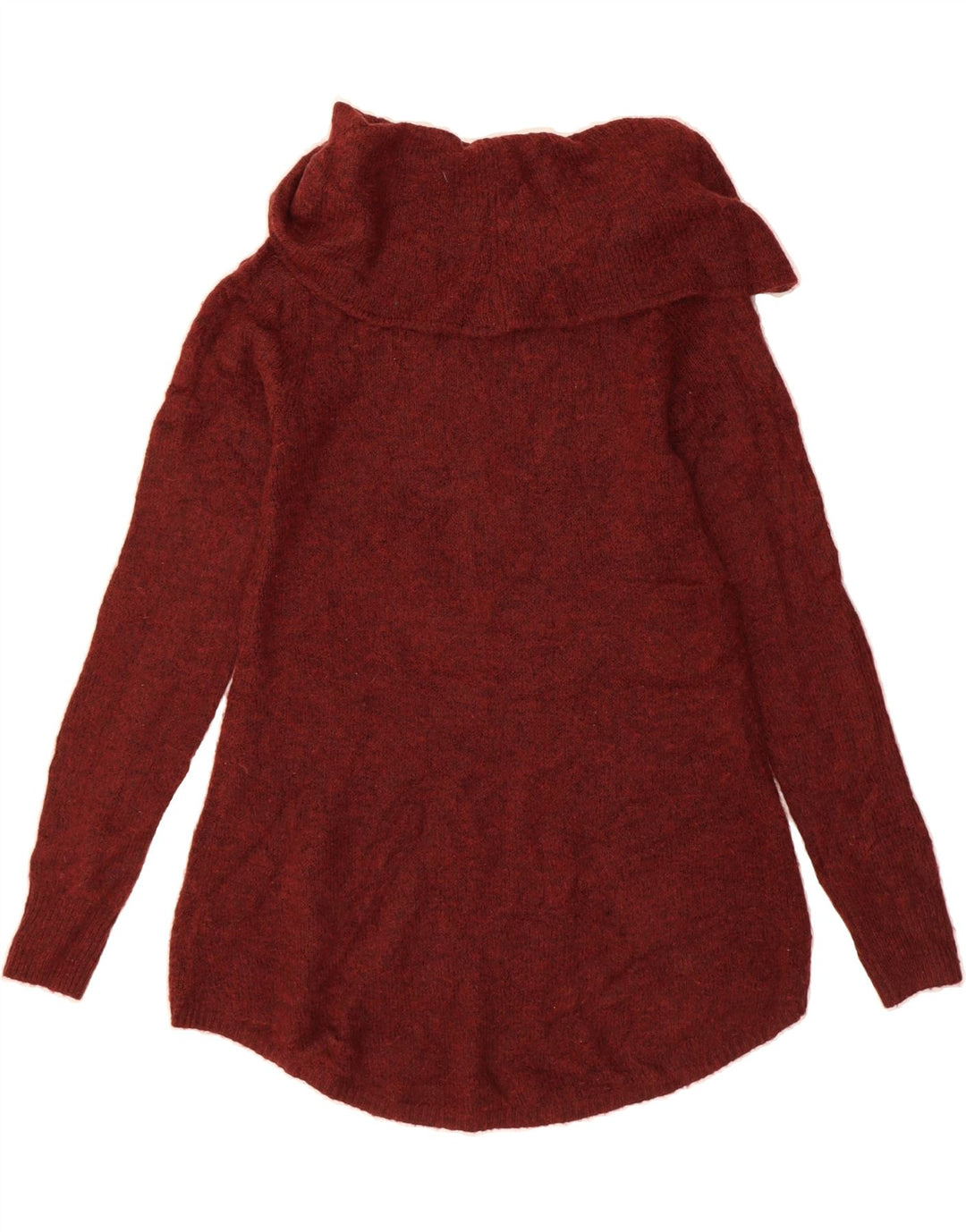 MOSSIMO Womens Roll Neck Jumper Sweater UK 10 Small Burgundy Acrylic Vintage Mossimo and Second-Hand Mossimo from Messina Hembry 