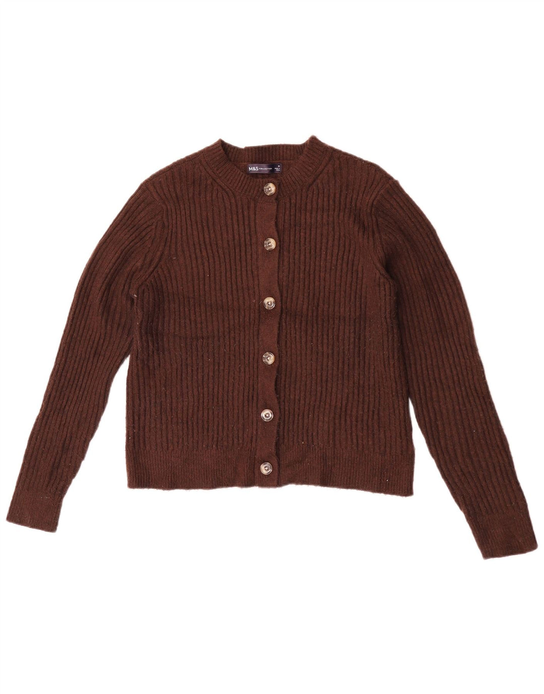 Pulover cardigan pentru femei Marks & Spencer UK 14 Poliester maro mediu