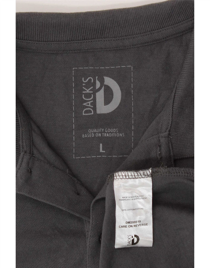 Tricou polo pentru bărbați Dack's, bumbac gri mare