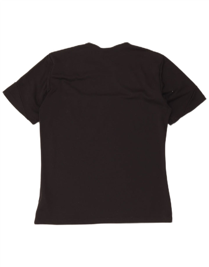 Tricou ADIDAS Climalite pentru bărbați Top mic, negru, poliester color bloc