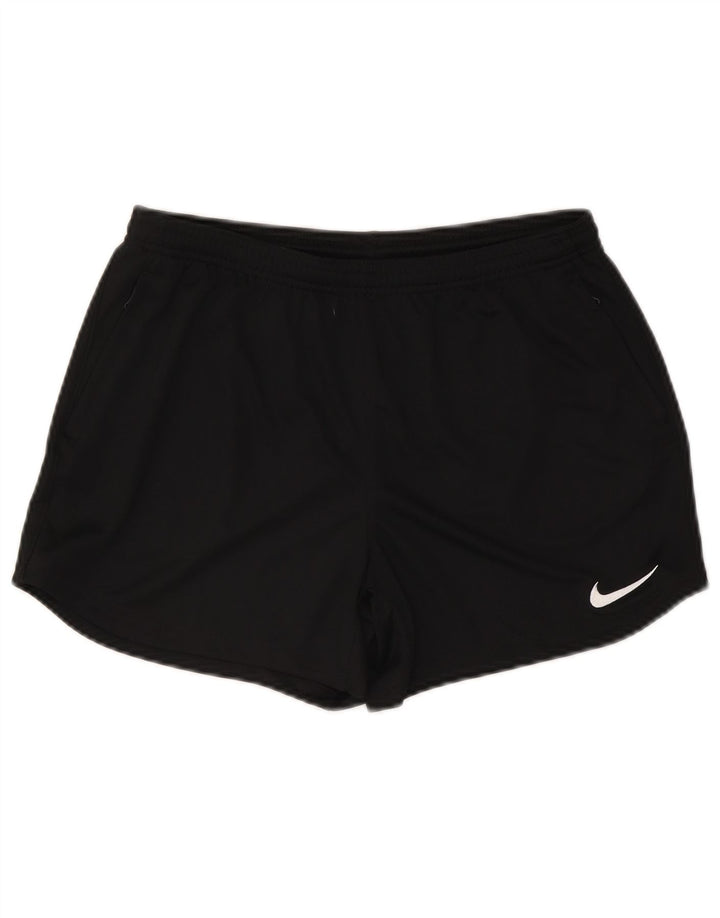 Pantaloni scurți sport Nike Dri Fit pentru femei UK 12 Poliester mediu negru