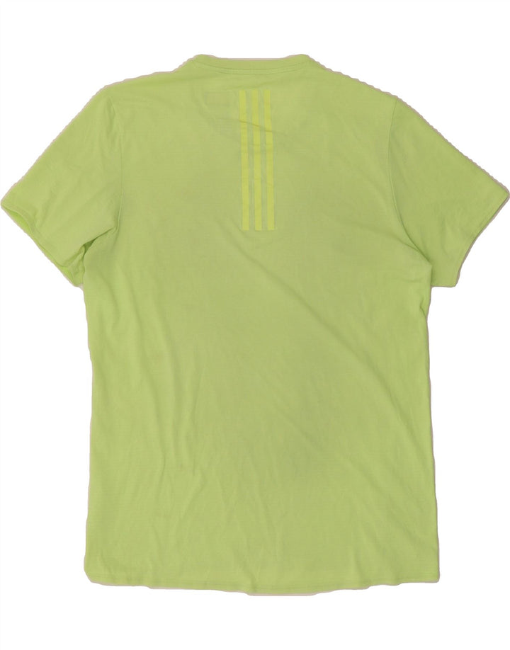 ADIDAS Mens Climacool T-Shirt Top Medium Green Polyester Vintage Adidas and Second-Hand Adidas from Messina Hembry 