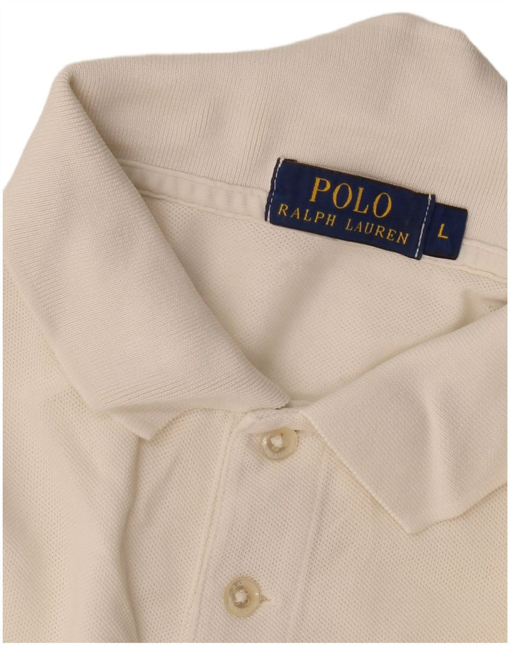 Polo Ralph Lauren pentru bărbați, mare, alb, clasic