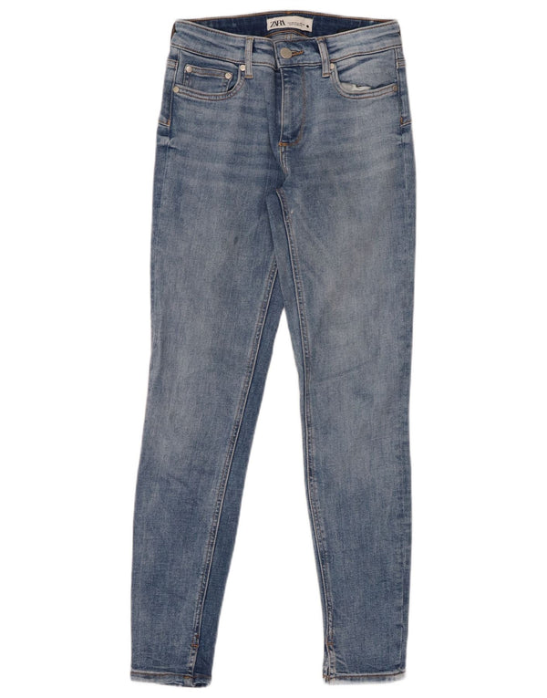 ZARA Womens Skinny Jeans EU 34 2XS W24 L27 Blue Cotton