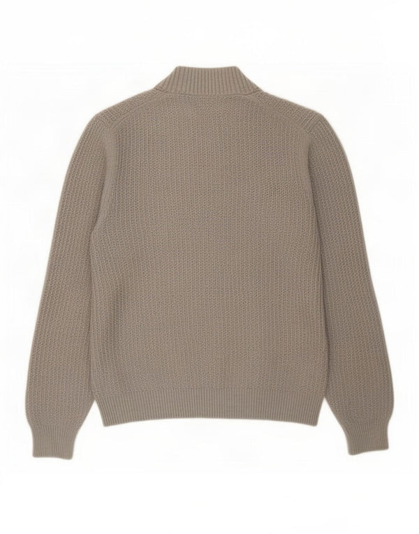 Massimo Dutti Pulover cu decolteu în V pentru bărbați, bumbac mare, gri