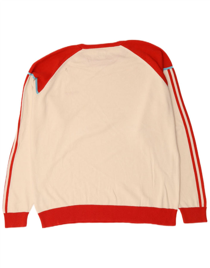 Hanorac pentru bărbați Adidas Jumper XL, alb, bumbac color bloc