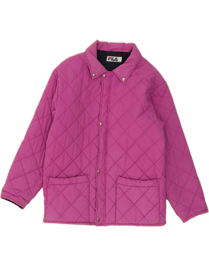 FILA Boys Quilted Jacket 13-14 Years Pink Polyester Vintage Fila and Second-Hand Fila from Messina Hembry 