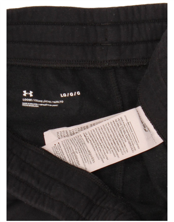 UNDER ARMOUR Pantaloni de trening pentru femei Joggeri UK 14 Bumbac negru mare