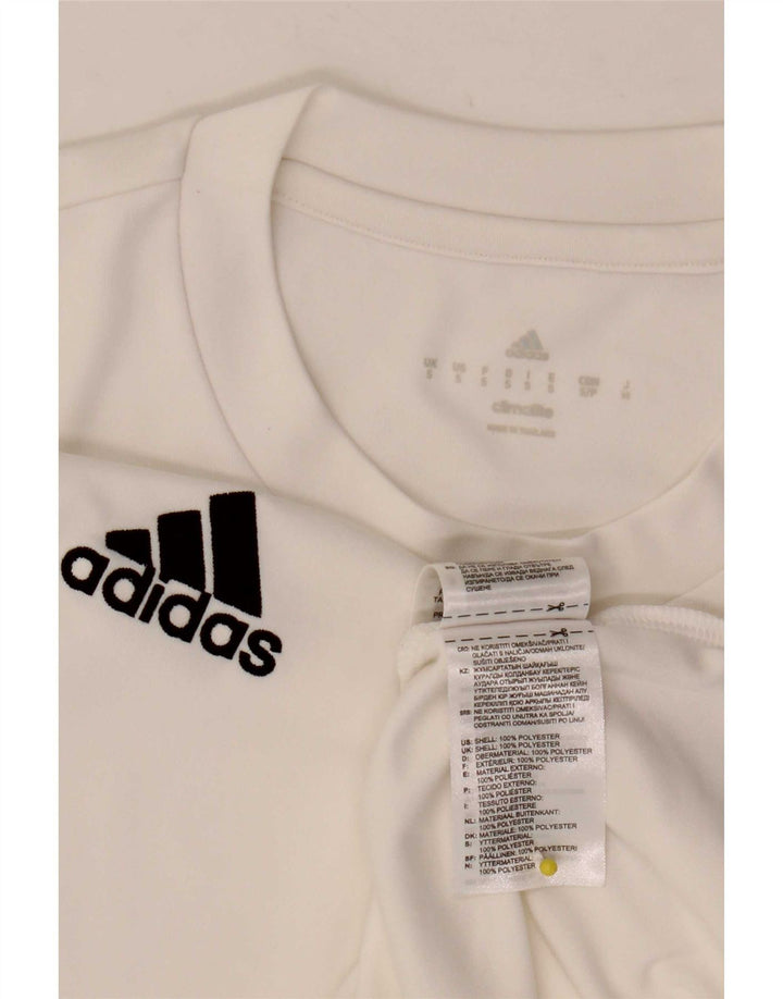 Tricou Adidas Climalite pentru bărbați Top mic poliester alb