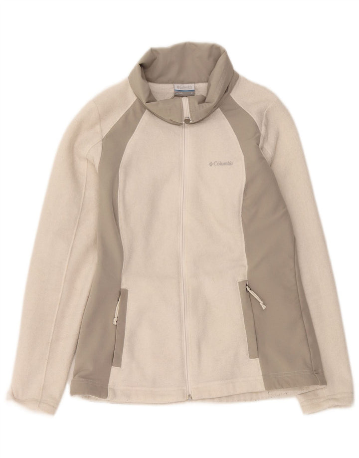 Jachetă fleece Columbia pentru femei UK 12 Medium Off White Colorblock Poliester