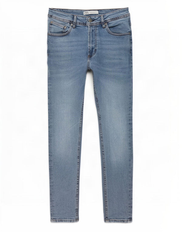 Blugi skinny pentru bărbați Zara EU 42 Large W32 L30 Blue Bumbac