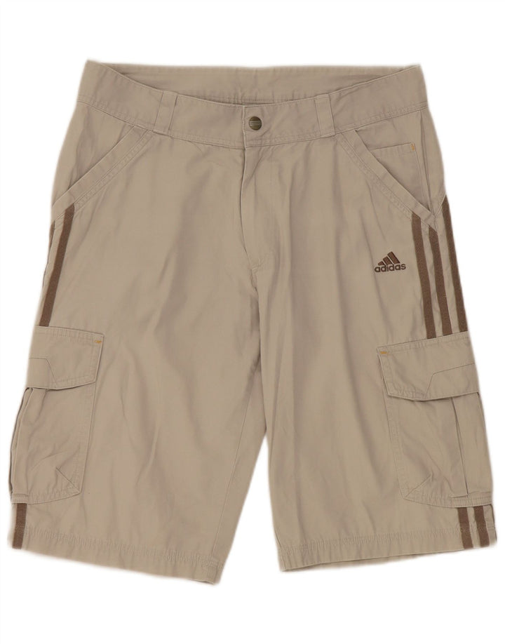Pantaloni scurți cargo pentru băieți ADIDAS 13-14 ani W30 bumbac gri