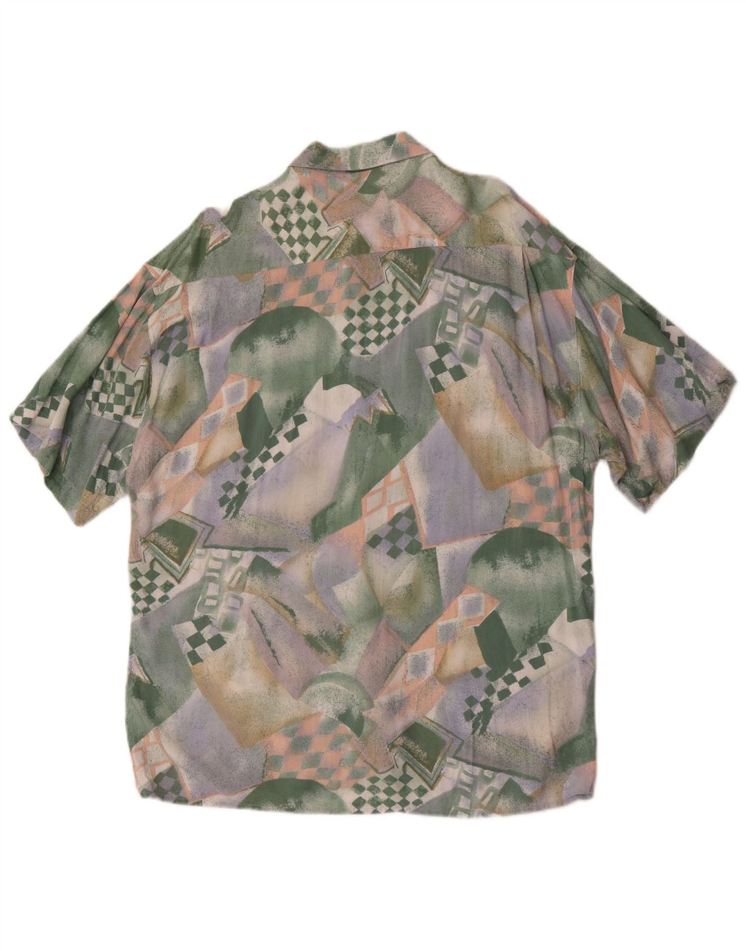 Cămașă Vintage pentru bărbați cu model abstract Mărimea 41/42 mare, multicoloră