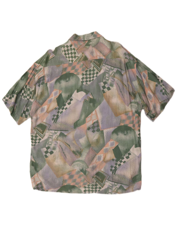 Cămașă Vintage pentru bărbați cu model abstract Mărimea 41/42 mare, multicoloră