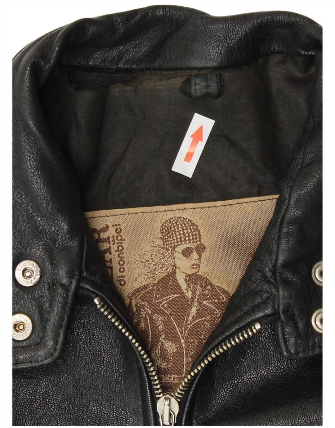 Jachetă de piele pentru femei Conbipel UK 14 Medium Black Leather