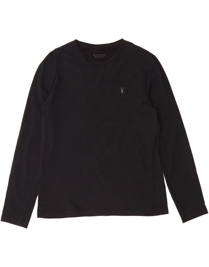 ALL SAINTS Mens Top Long Sleeve Medium Black Cotton Vintage All Saints and Second-Hand All Saints from Messina Hembry 