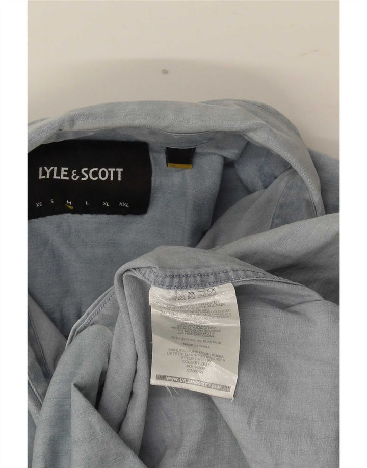 Cămașă pentru bărbați Lyle & Scott, bumbac albastru mediu