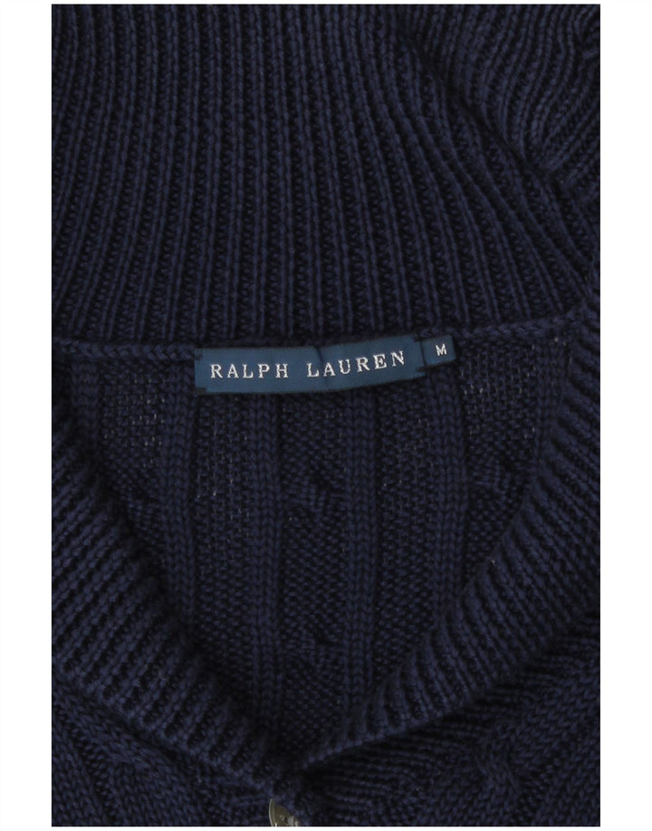 Pulover cardigan pentru femei Ralph Lauren UK 14 Medium Bleumarin