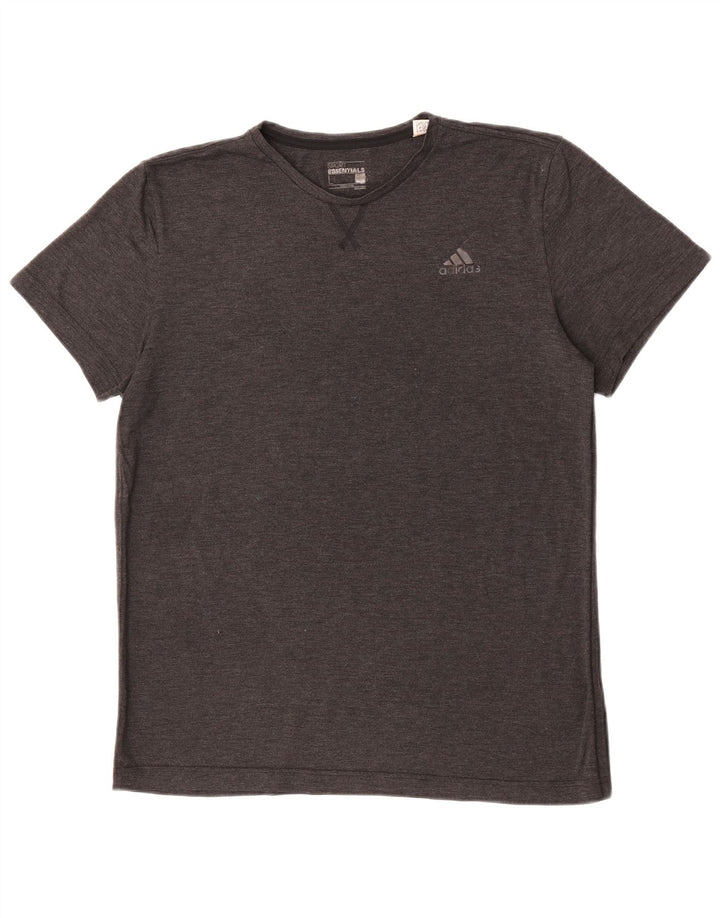 Tricou Adidas Climalite pentru bărbați Top mare poliester gri