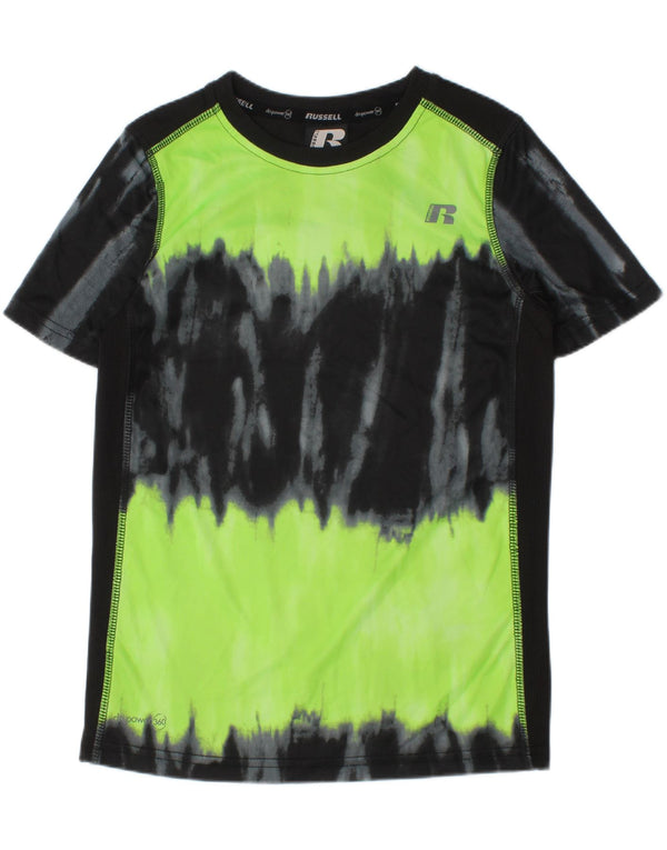 Tricou Russell Athletic pentru băieți Top 7-8 ani Poliester Tie Dye Mediu Negru
