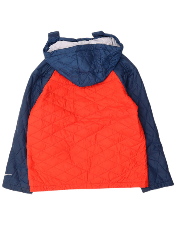 Jachetă matlasată cu glugă Nike pentru băieți 13-14 ani XL portocaliu poliester bloc de culoare
