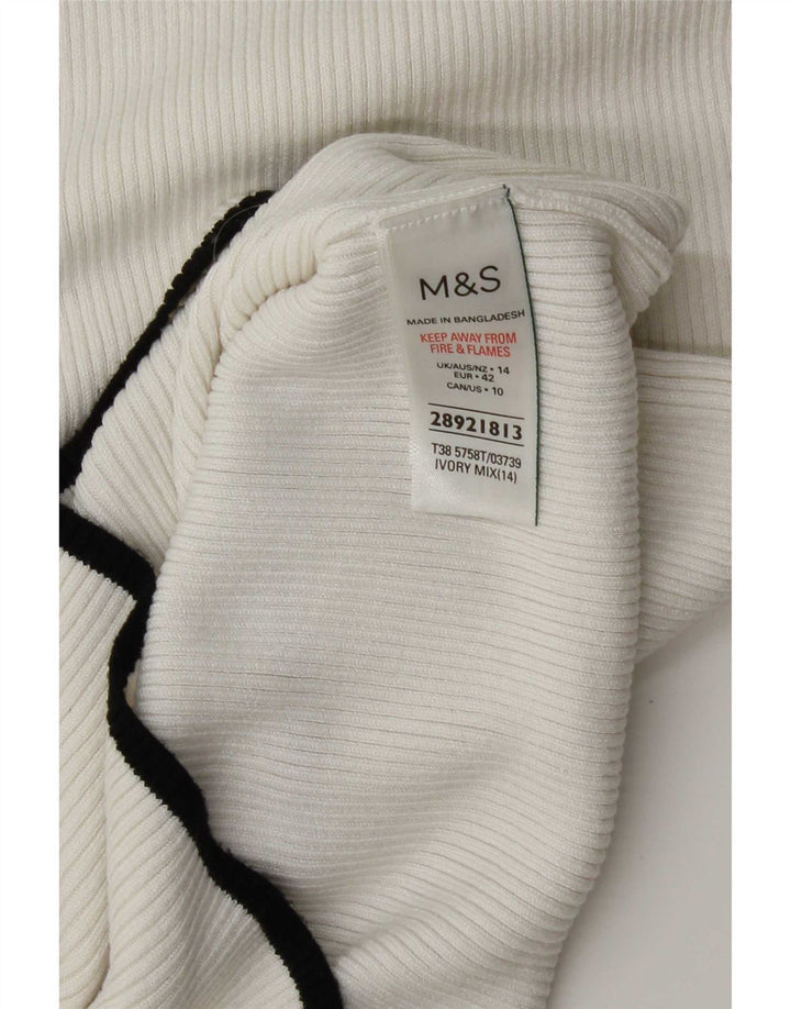 Vestă Marks & Spencer pentru femei, UK 14, mare, viscoză, albă