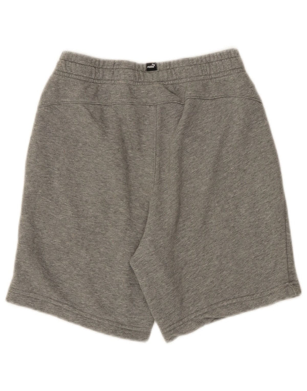 Pantaloni scurți sport Puma pentru băieți 13-14 ani, bumbac cu pete gri