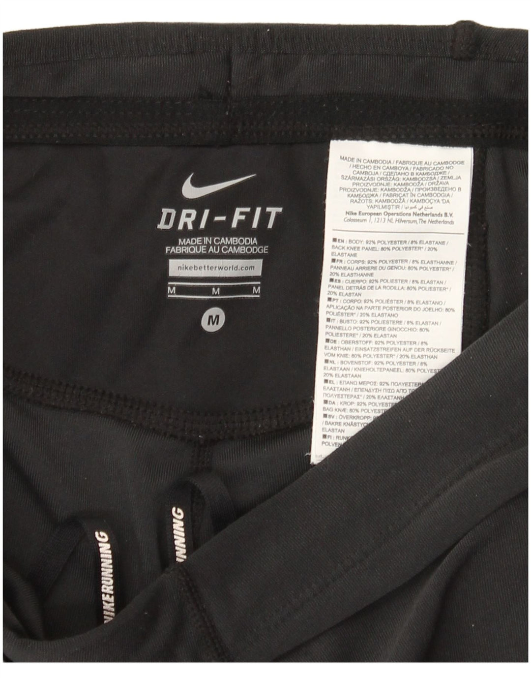 Leggings Dri Fit Nike pentru femei UK 12 Poliester mediu negru