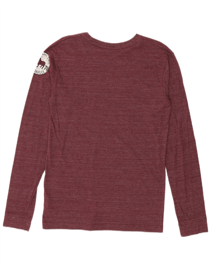 Tricou cu mânecă lungă pentru bărbați Adidas Graphic Top Burgundy mediu