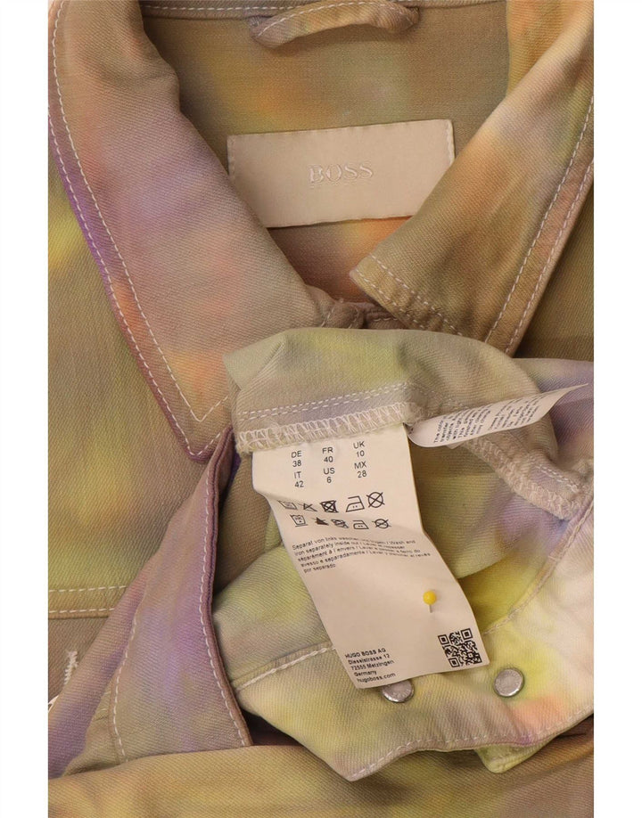 Jachetă de blugi pentru femei Hugo Boss UK 10 mic, multicolor, din bumbac Tie Dye