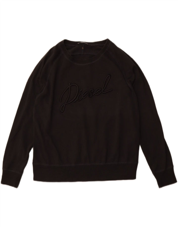 Pulover pentru damă DIESEL, cu grafică, cu croiala lejeră, UK 14 Medium Negru
