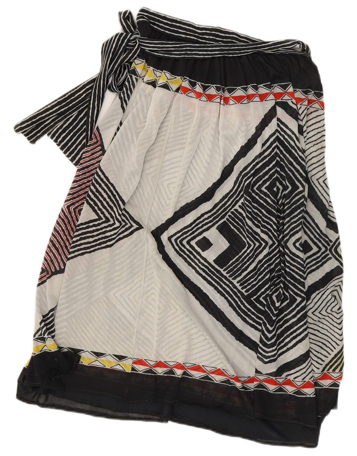 Fusta Wrap pentru femei Vintage W28 Medium Multicolor Geometric