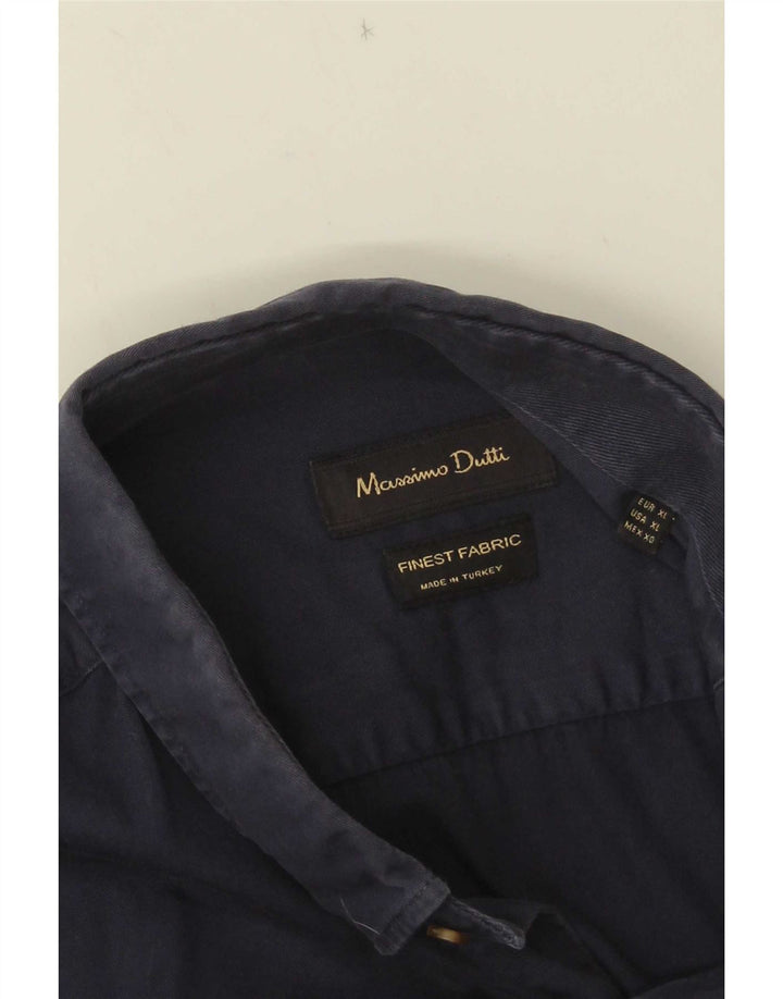 Cămașă Massimo Dutti pentru bărbați XL bleumarin