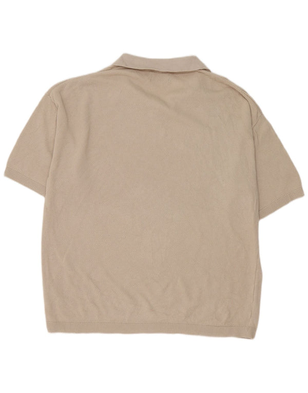 Pulover Jack & Jones pentru bărbați, cu mânecă scurtă, cu gât polo, bumbac XL, bej
