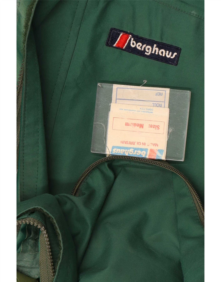 Pelernă de ploaie cu glugă pentru bărbați Berghaus UK 38, nailon verde mediu